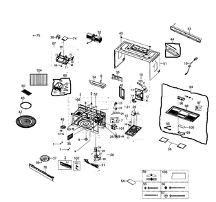 Part Location Diagram of DE02-00022B Samsung TAPE POLYESTER;JVM-1950,