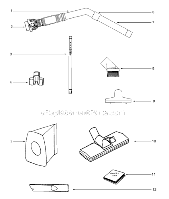 Page A Diagram and Parts List for S3681B-1  Sanitaire Canister Vacuum