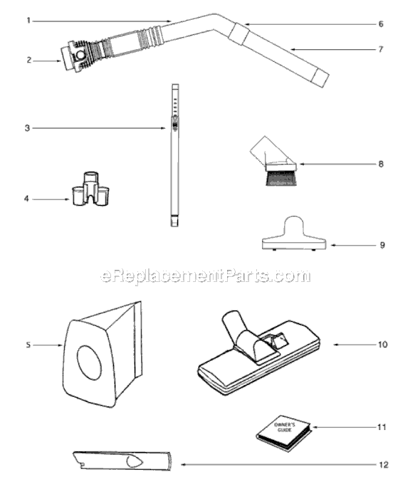 Page A Diagram and Parts List for S3681B-2  Sanitaire Canister Vacuum