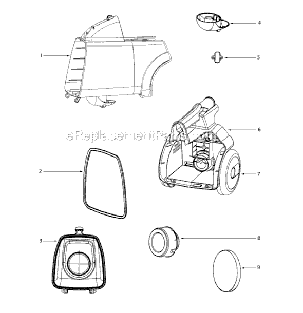 Page A Diagram and Parts List for S3681D-2  Sanitaire Canister Vacuum