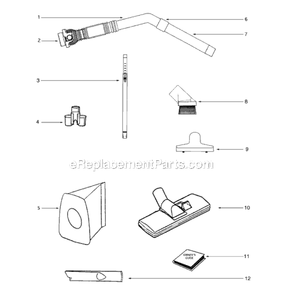 Page B Diagram and Parts List for S3681D-2  Sanitaire Canister Vacuum