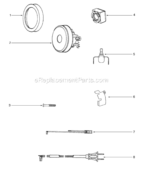 Page C Diagram and Parts List for S3681D-2  Sanitaire Canister Vacuum