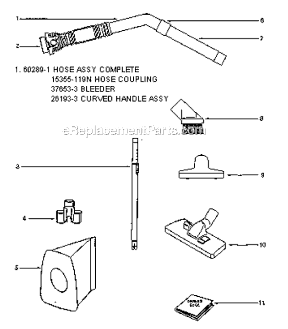 Page C Diagram and Parts List for S3686A  Sanitaire Canister Vacuum