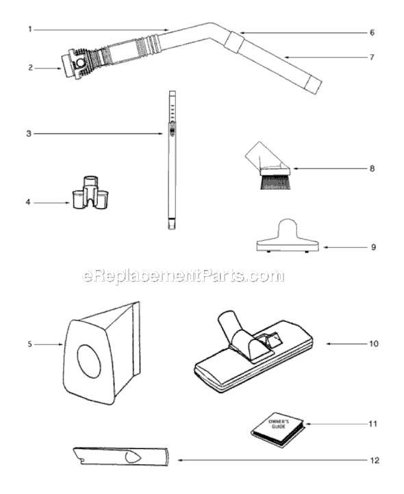 Page A Diagram and Parts List for S3686E-2  Sanitaire Canister Vacuum