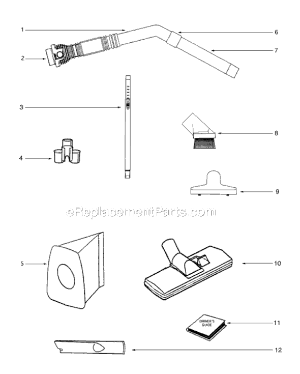 Page A Diagram and Parts List for S3686E  Sanitaire Canister Vacuum