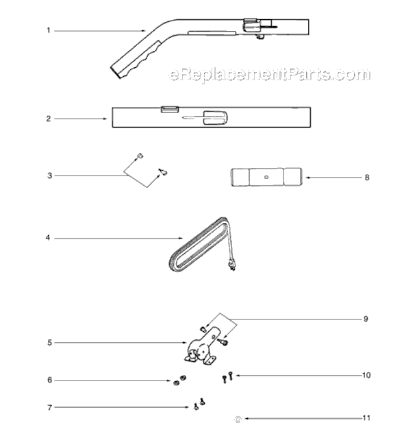 Page C Diagram and Parts List for S607D-1  Sanitaire Upright Vacuum