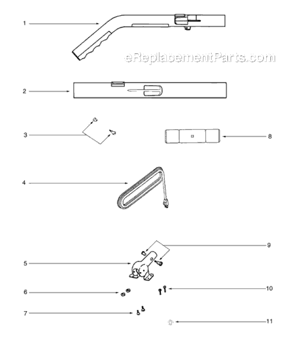 Page B Diagram and Parts List for S634A-1  Sanitaire Upright Vacuum