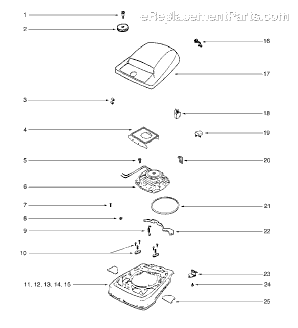 Page C Diagram and Parts List for S634A-1  Sanitaire Upright Vacuum