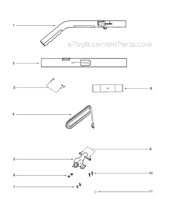 Page B Diagram and Parts List for S634A-2  Sanitaire Upright Vacuum