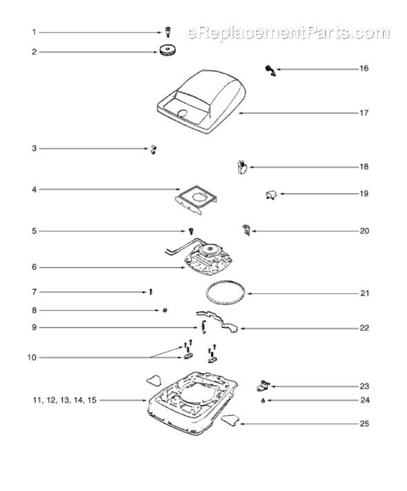 Page C Diagram and Parts List for S634A-2  Sanitaire Upright Vacuum