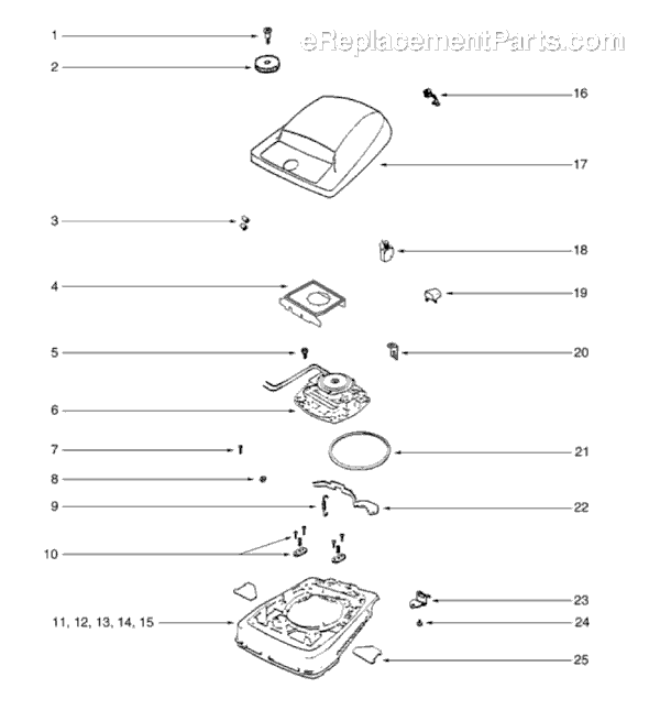 Page C Diagram and Parts List for S634B  Sanitaire Upright Vacuum