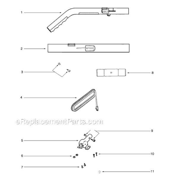 Page B Diagram and Parts List for S634D-1  Sanitaire Upright Vacuum