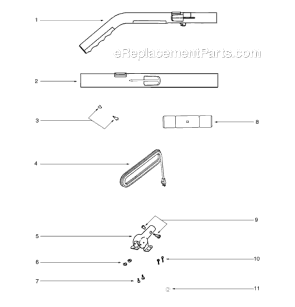 Page B Diagram and Parts List for S634D  Sanitaire Upright Vacuum