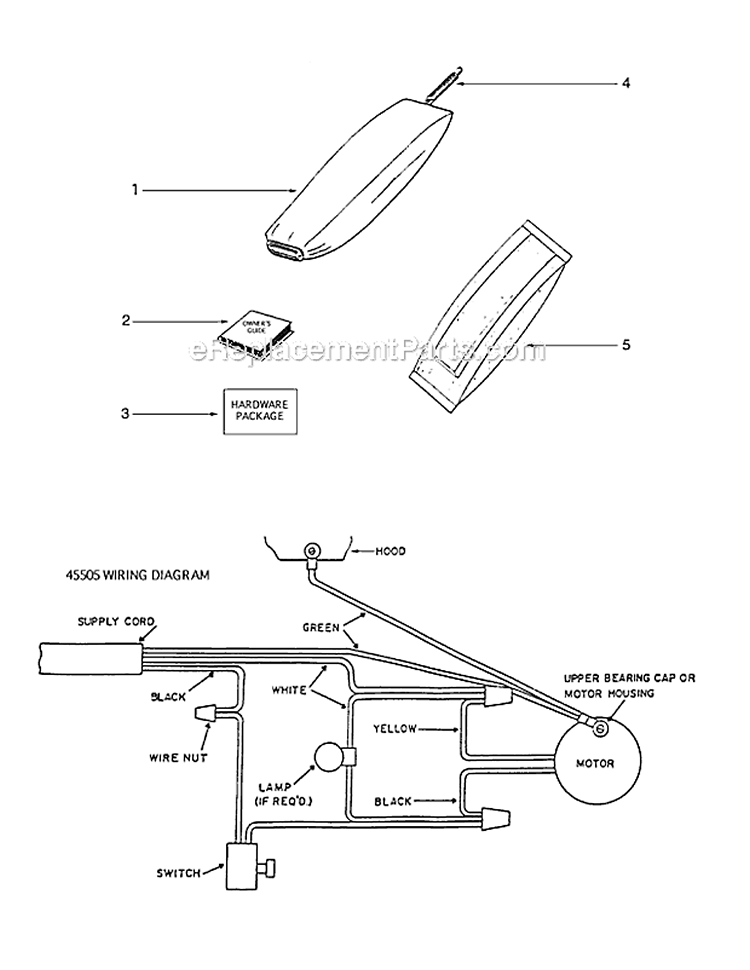 Page A Diagram and Parts List for S635A  Sanitaire Upright Vacuum