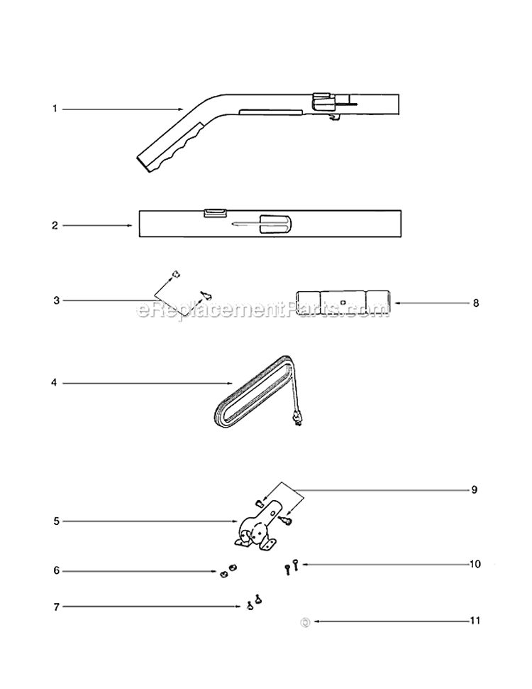 Page C Diagram and Parts List for S635A  Sanitaire Upright Vacuum