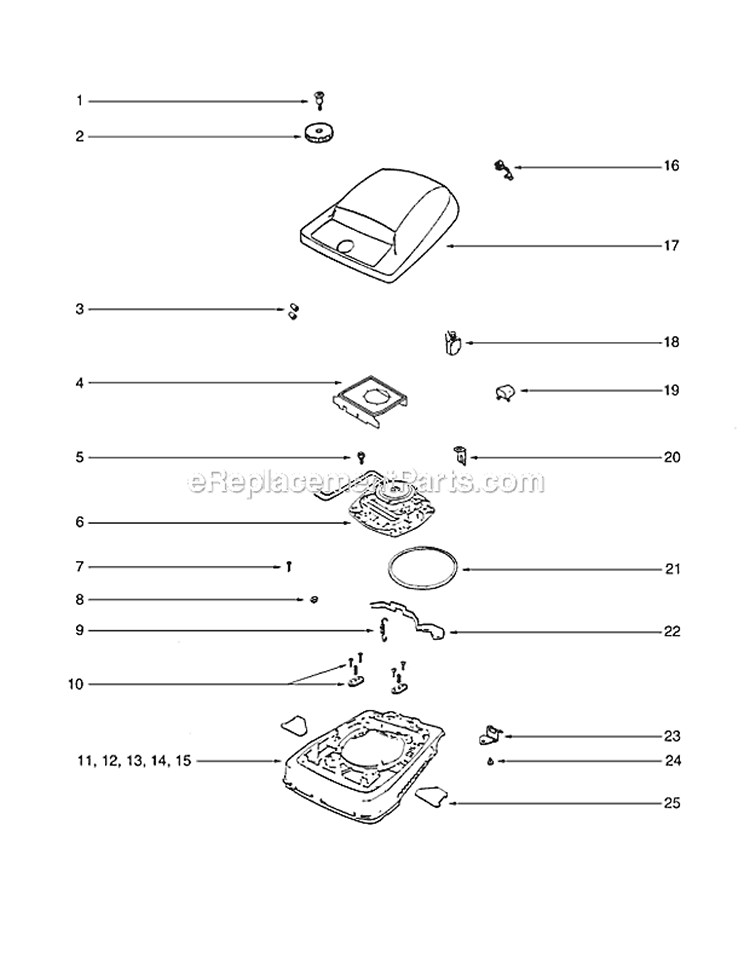 Page D Diagram and Parts List for S635A  Sanitaire Upright Vacuum