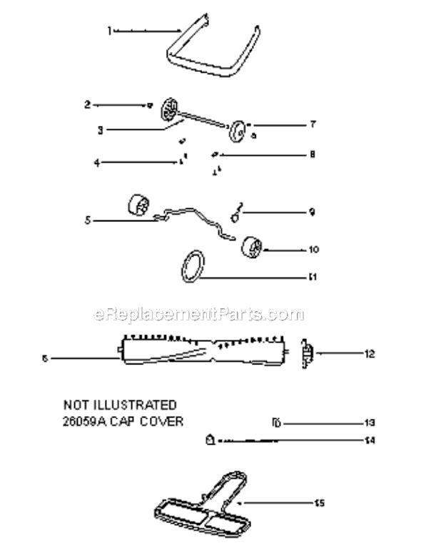 Page C Diagram and Parts List for S639A  Sanitaire Upright Vacuum
