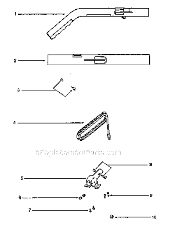 Page E Diagram and Parts List for S639A  Sanitaire Upright Vacuum