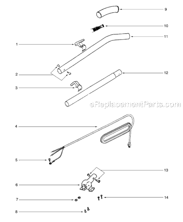 Page C Diagram and Parts List for S647A  Sanitaire Upright Vacuum