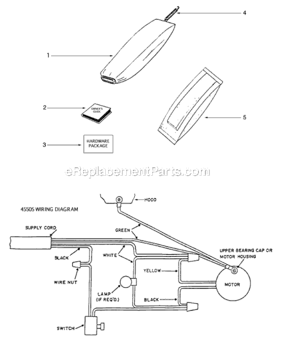 Page E Diagram and Parts List for S647A  Sanitaire Upright Vacuum