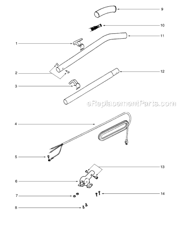 Page C Diagram and Parts List for S647B  Sanitaire Upright Vacuum
