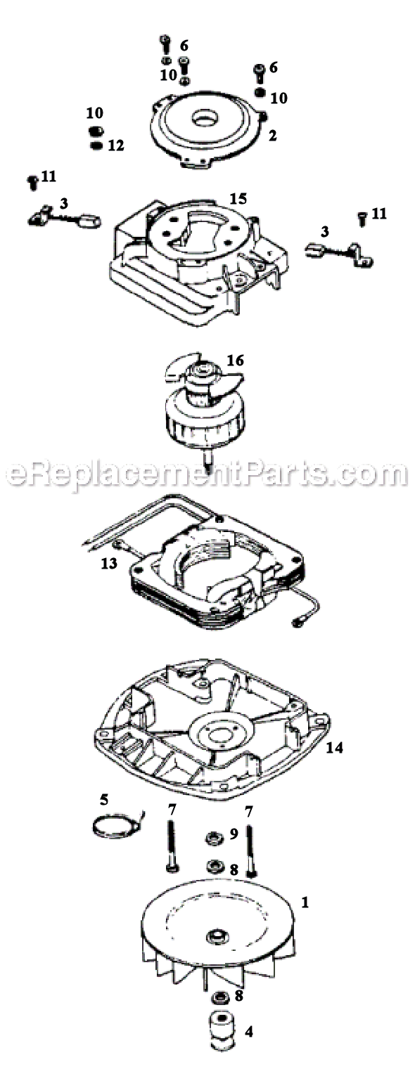 Page C Diagram and Parts List for S649A  Sanitaire Upright Vacuum