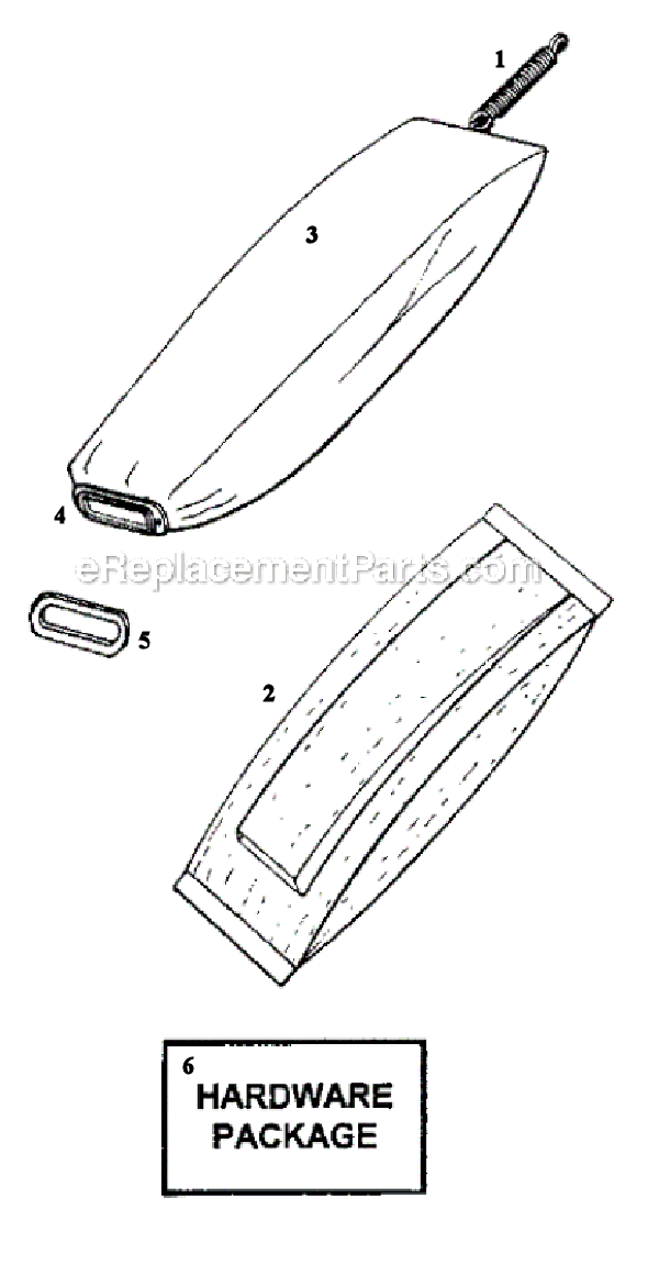 Page E Diagram and Parts List for S649A  Sanitaire Upright Vacuum