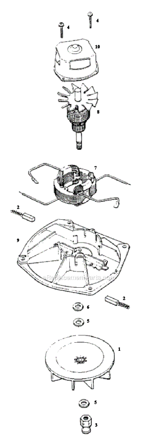 Page C Diagram and Parts List for S652A  Sanitaire Upright Vacuum