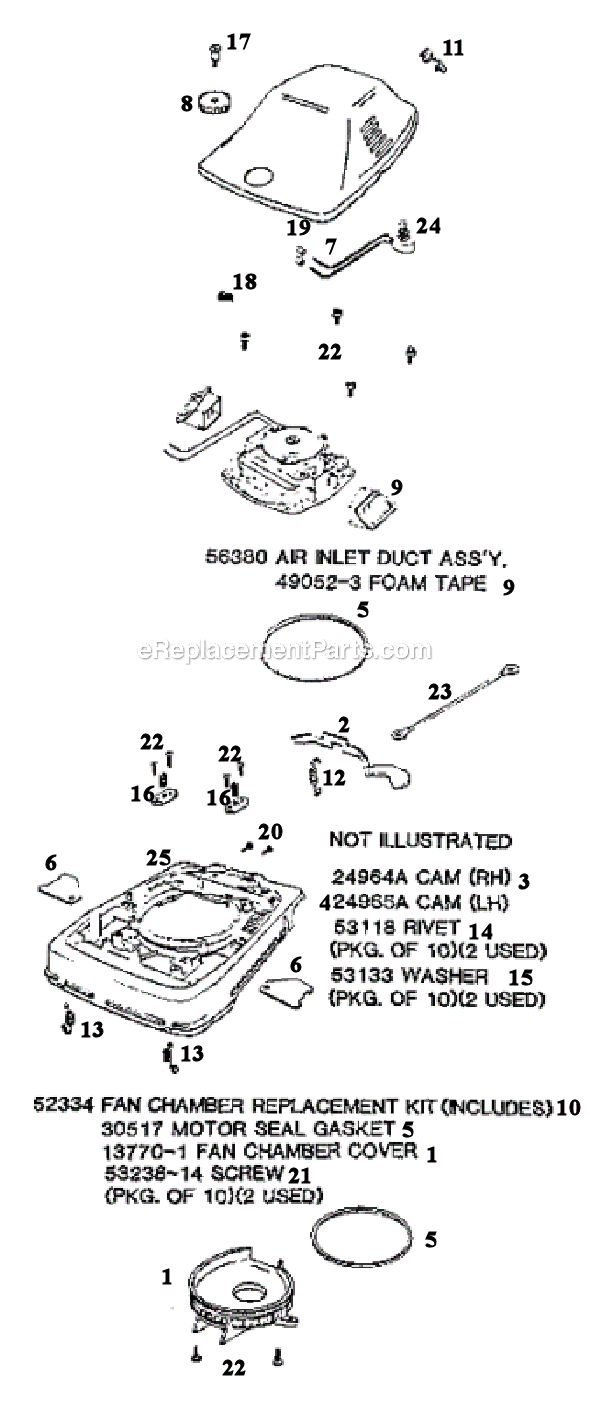 Page A Diagram and Parts List for S654A  Sanitaire Upright Vacuum