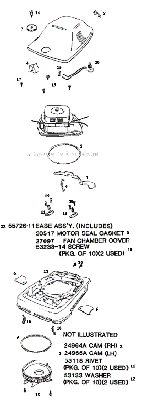 Page A Diagram and Parts List for S654B  Sanitaire Upright Vacuum