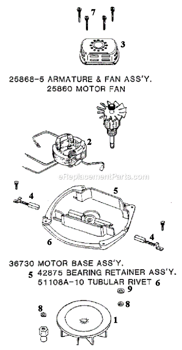 Page B Diagram and Parts List for S654B  Sanitaire Upright Vacuum