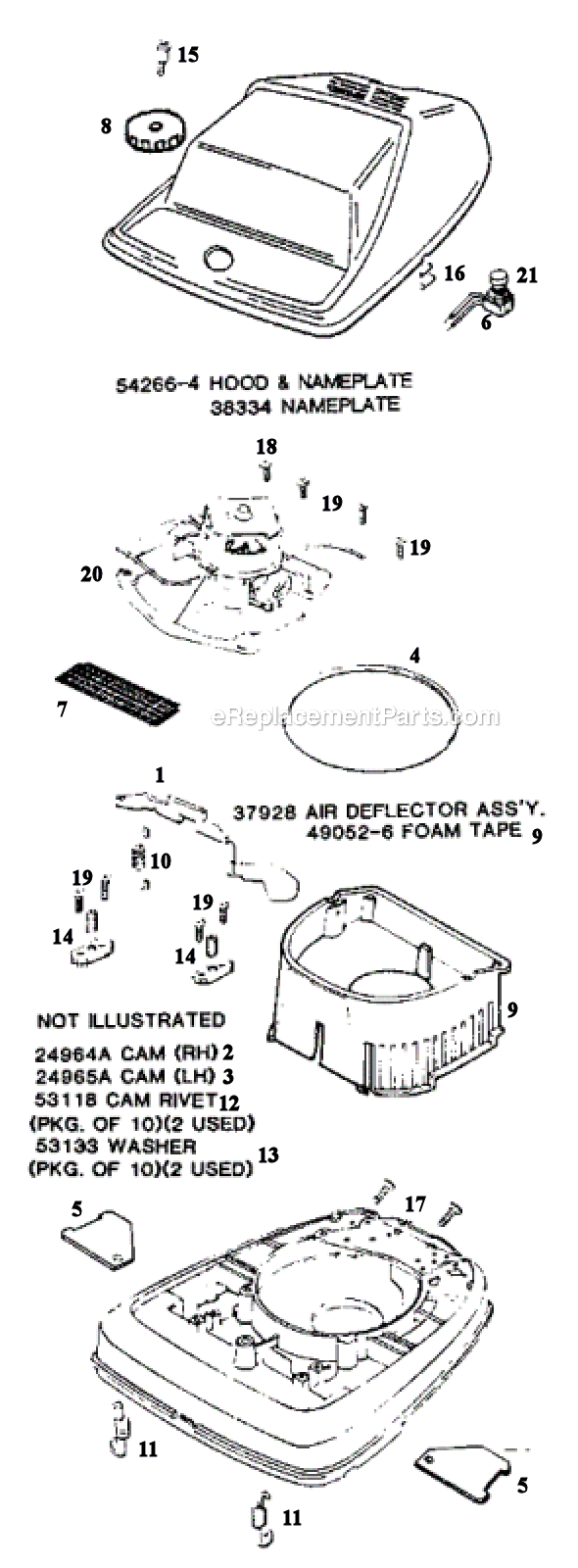 Page A Diagram and Parts List for S655A  Sanitaire Upright Vacuum