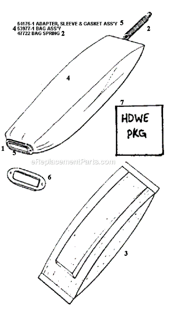 Page E Diagram and Parts List for S657A  Sanitaire Upright Vacuum