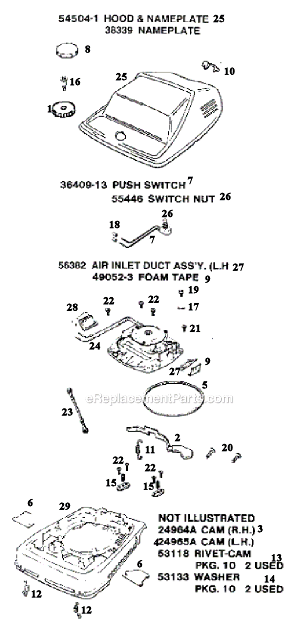 Page A Diagram and Parts List for S659A  Sanitaire Upright Vacuum