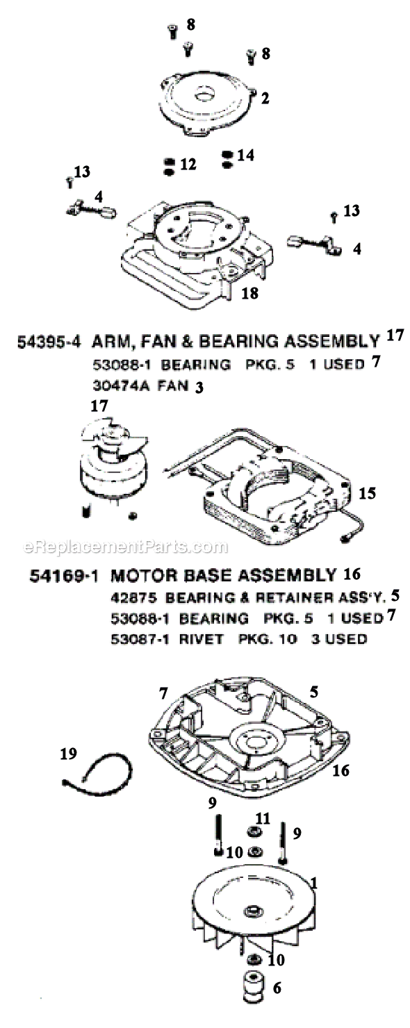 Page C Diagram and Parts List for S659A  Sanitaire Upright Vacuum