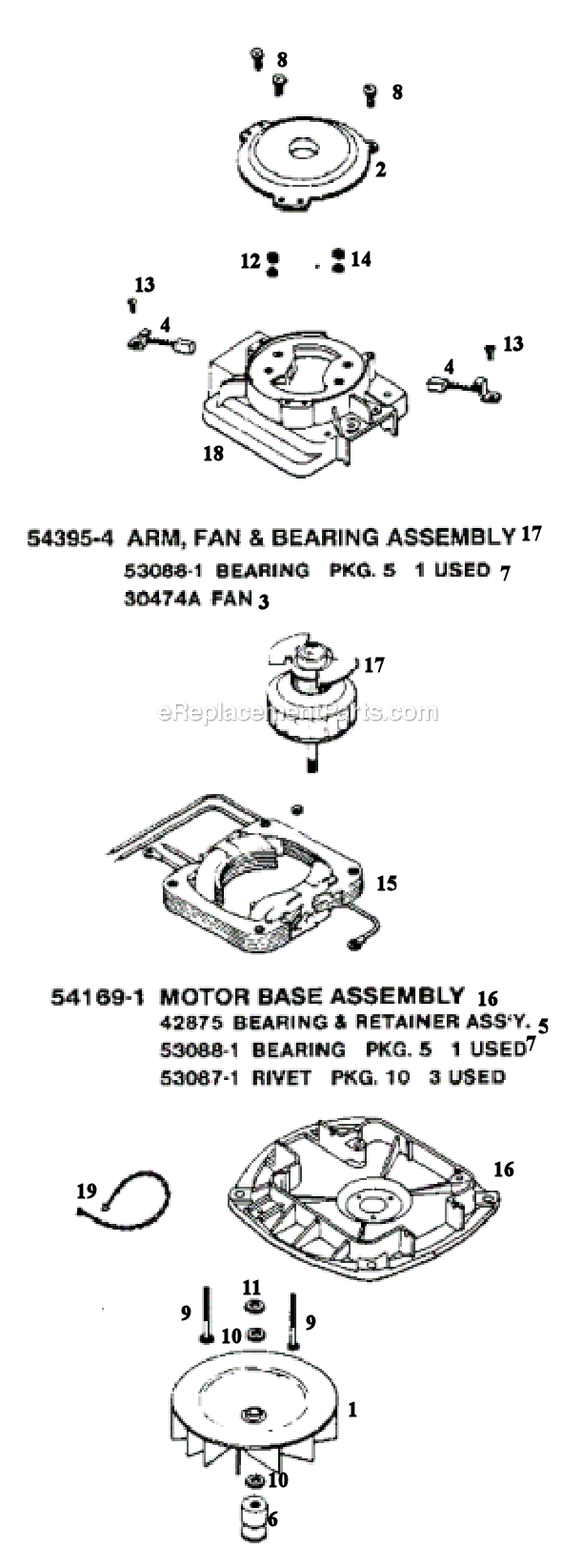 Page C Diagram and Parts List for S661A  Sanitaire Upright Vacuum