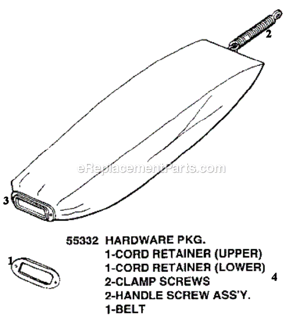 Page E Diagram and Parts List for S661A  Sanitaire Upright Vacuum