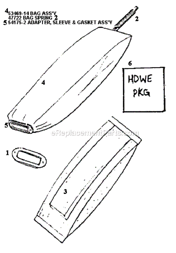 Page E Diagram and Parts List for S661B  Sanitaire Upright Vacuum