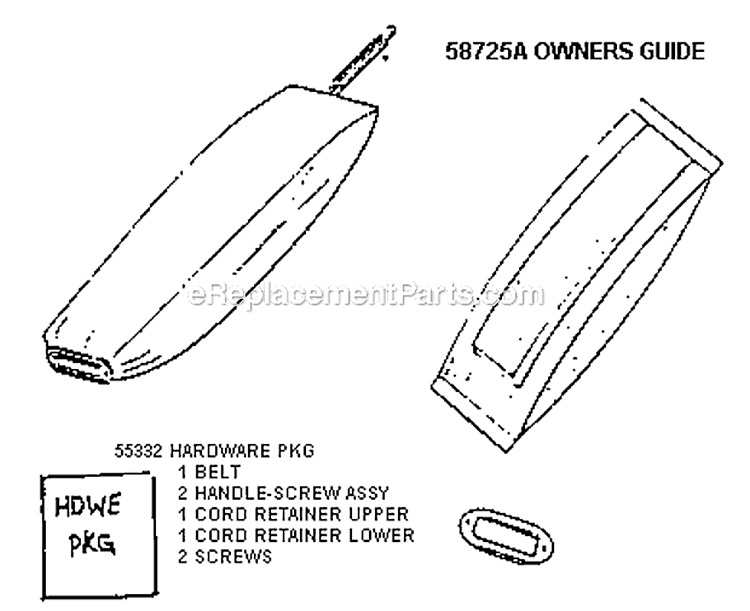 Page A Diagram and Parts List for S661D  Sanitaire Upright Vacuum