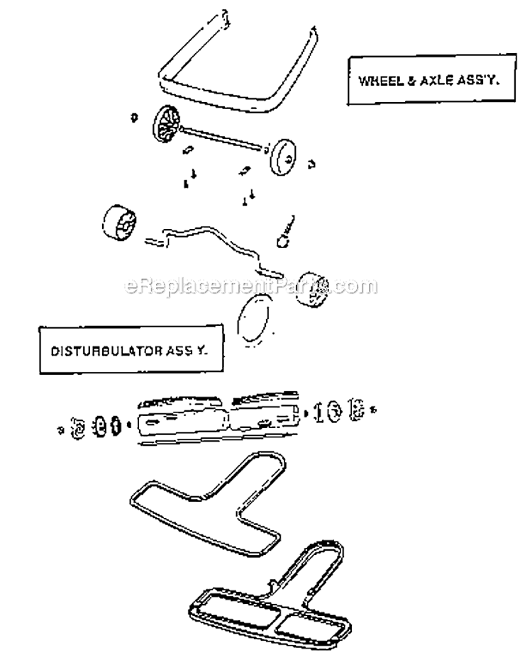 Page C Diagram and Parts List for S661D  Sanitaire Upright Vacuum