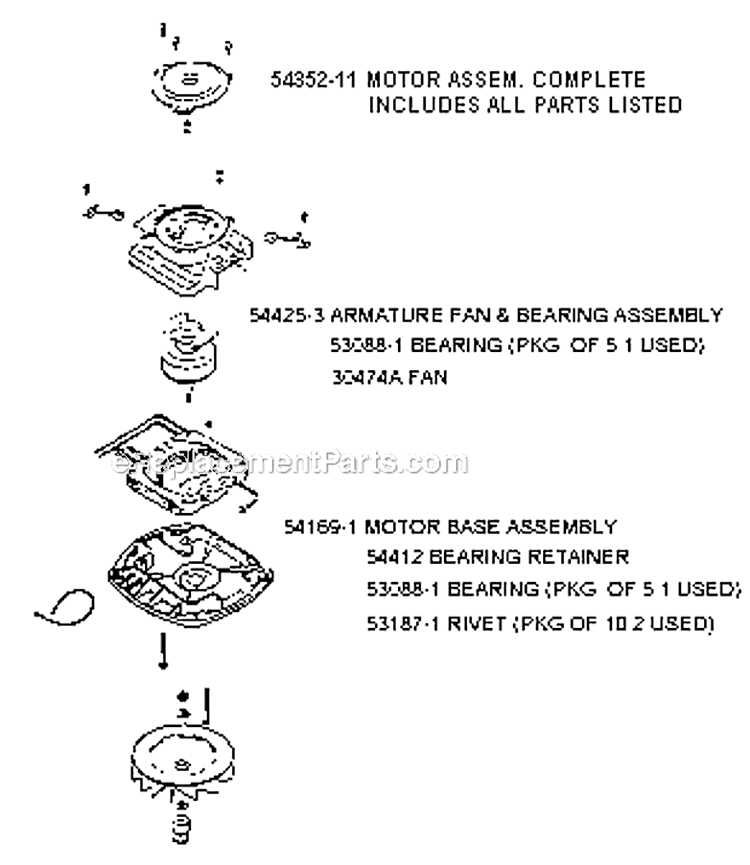Page D Diagram and Parts List for S661D  Sanitaire Upright Vacuum