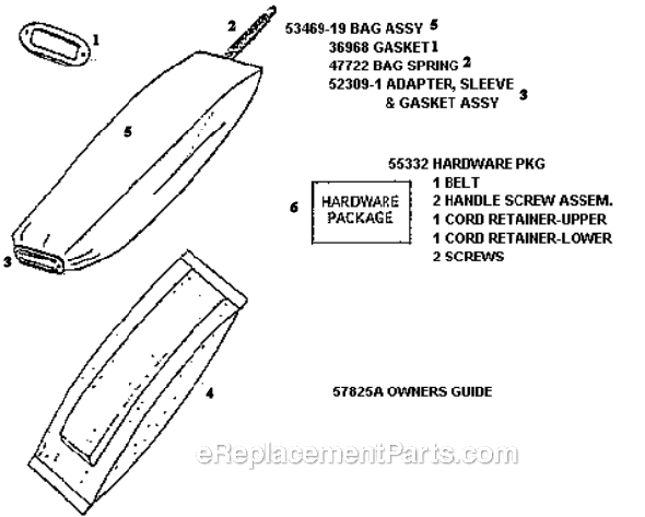 Page A Diagram and Parts List for S661E  Sanitaire Upright Vacuum