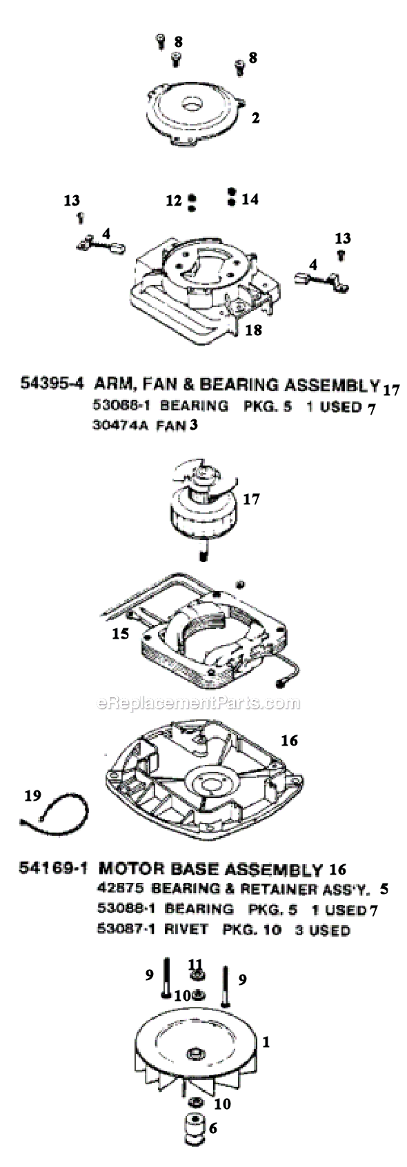 Page C Diagram and Parts List for S662A  Sanitaire Upright Vacuum