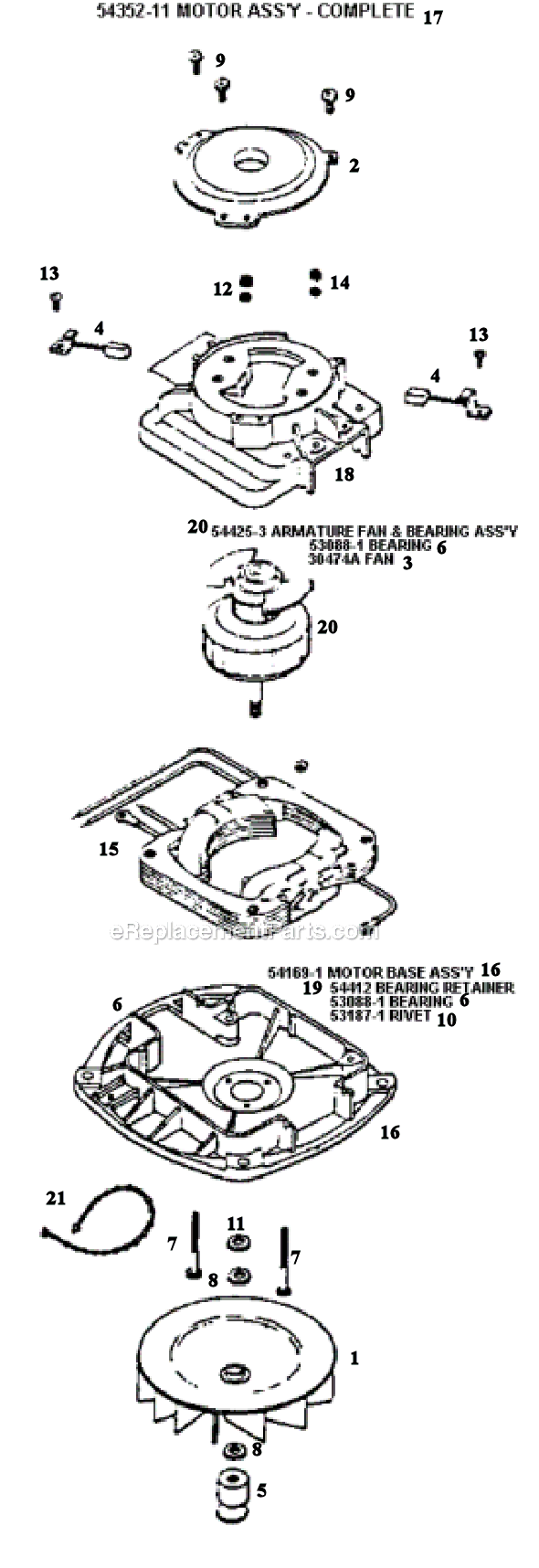 Page C Diagram and Parts List for S663A  Sanitaire Upright Vacuum