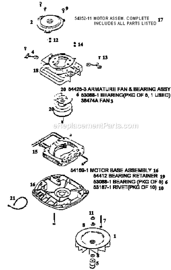 Page D Diagram and Parts List for S663B  Sanitaire Upright Vacuum