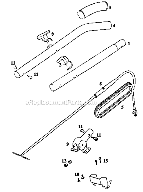 Page E Diagram and Parts List for S663B  Sanitaire Upright Vacuum