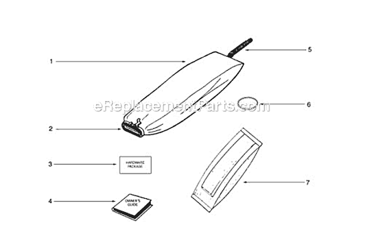 Page A Diagram and Parts List for S670D-1  Sanitaire Upright Vacuum