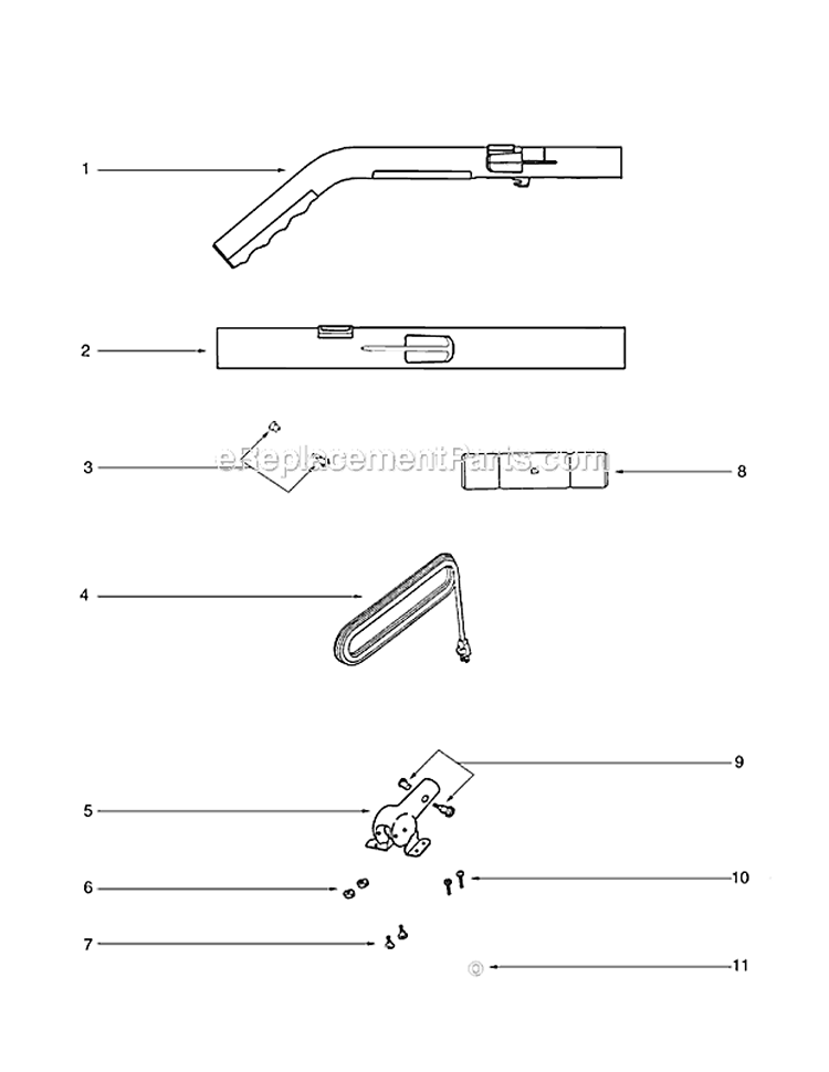 Page C Diagram and Parts List for S670D-1  Sanitaire Upright Vacuum