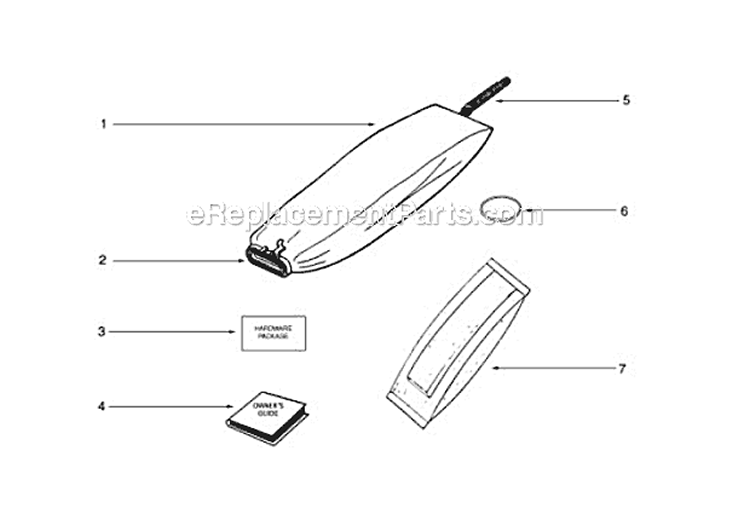 Page A Diagram and Parts List for S670D  Sanitaire Upright Vacuum