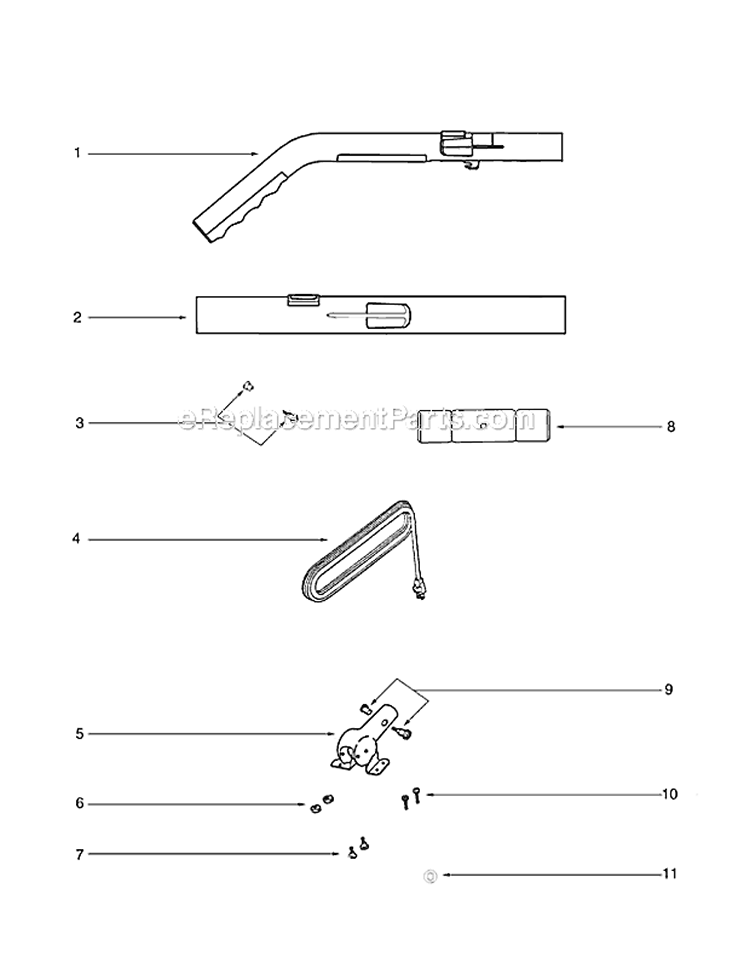 Page C Diagram and Parts List for S670D  Sanitaire Upright Vacuum